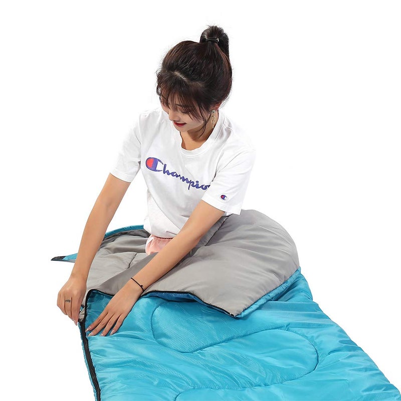 SWTMERRY Sleeping Bag 3 Seasons (Summer, Spring, Fall) Warm & Cool Weather - Lightweight,Waterproof Indoor & Outdoor Use for Camping Hiking, Backpacking and Survival (Sky Blue) - Image 5